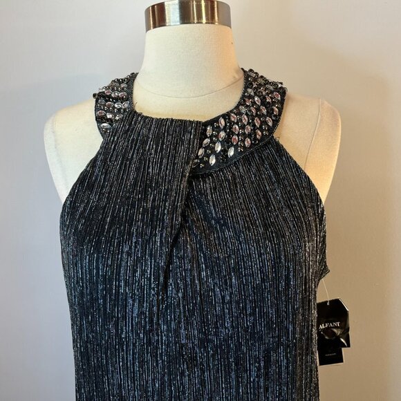 ALFANI Women's Metallic Silver Sleeveless Formal Dress - Size Medium - NWD$99.50 - Picture 2 of 6